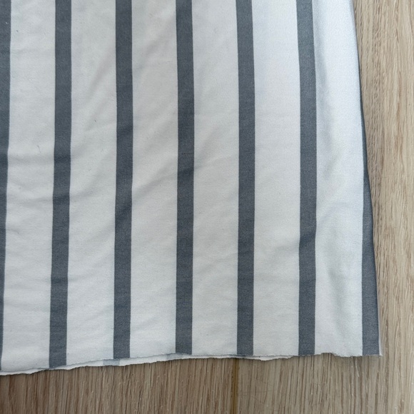 Pinkblush White + Heather Grey Striped Maternity Midi Dress, Summer Sundress - Picture 5 of 9